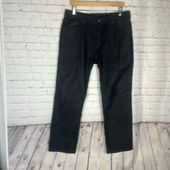 PrAna Mens Gray Black Bridger Slim Pant II size W36 x L30 Style# M4BD30315 - Picture 1 of 10